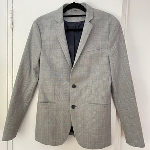 Zara Men’s White/Grey Blazer. Size 38